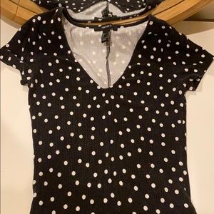 Polka dot body suit